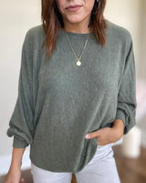 Dolman Puff Sleeve Hacci Top