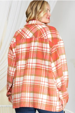 Woven Plaid with Pockets Jacket