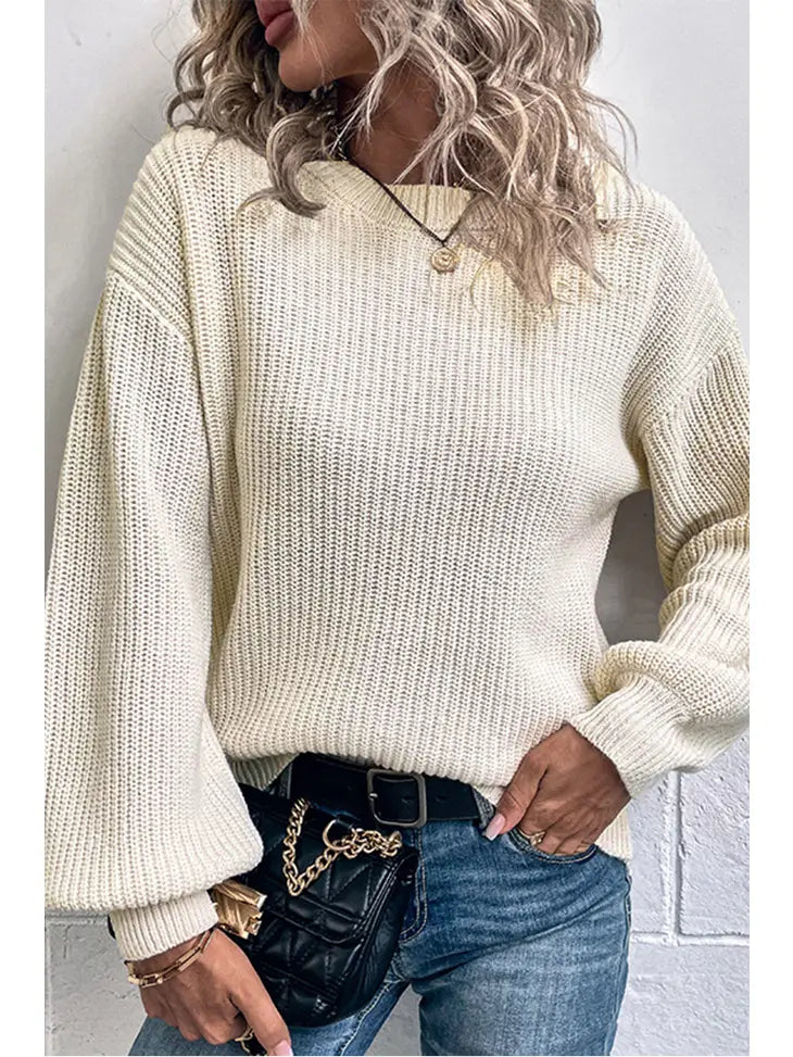 Round Neck Pullover Sweater