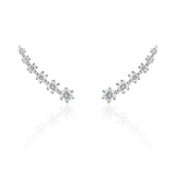 Celinna CZ Bar Earrings-Silver