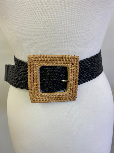 Square Buckle Bamboo Belt