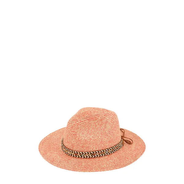 Multi Color Braided Band Panama Hat