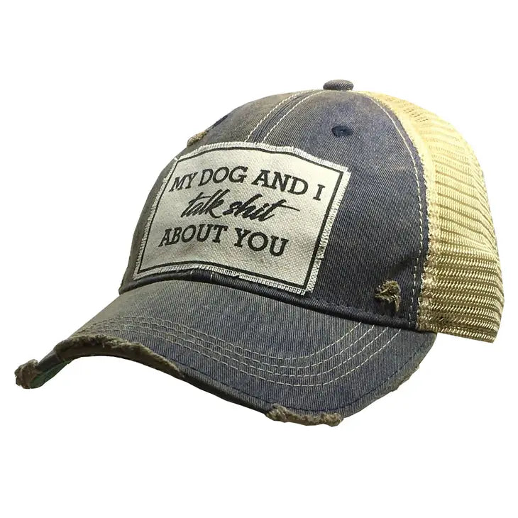 Meshed Distressed Trucker Hat-My Dog