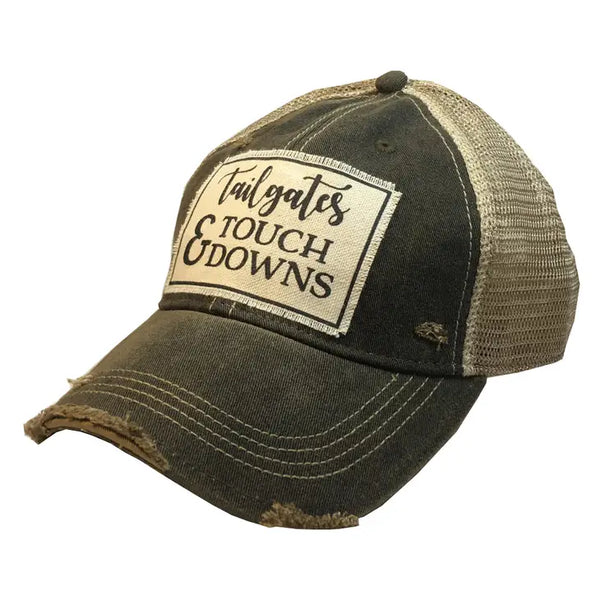 Meshed Distressed Trucker Hat-Tailgate
