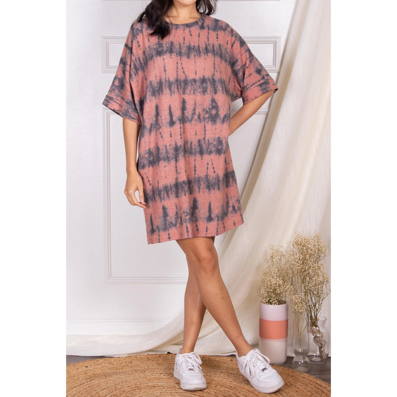 Brushed French Terry Tie Dye Dress