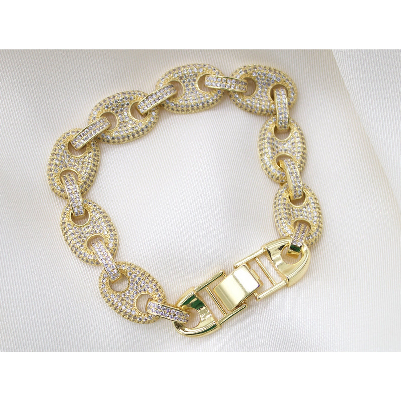 18K Gold Chain Link Bracelet